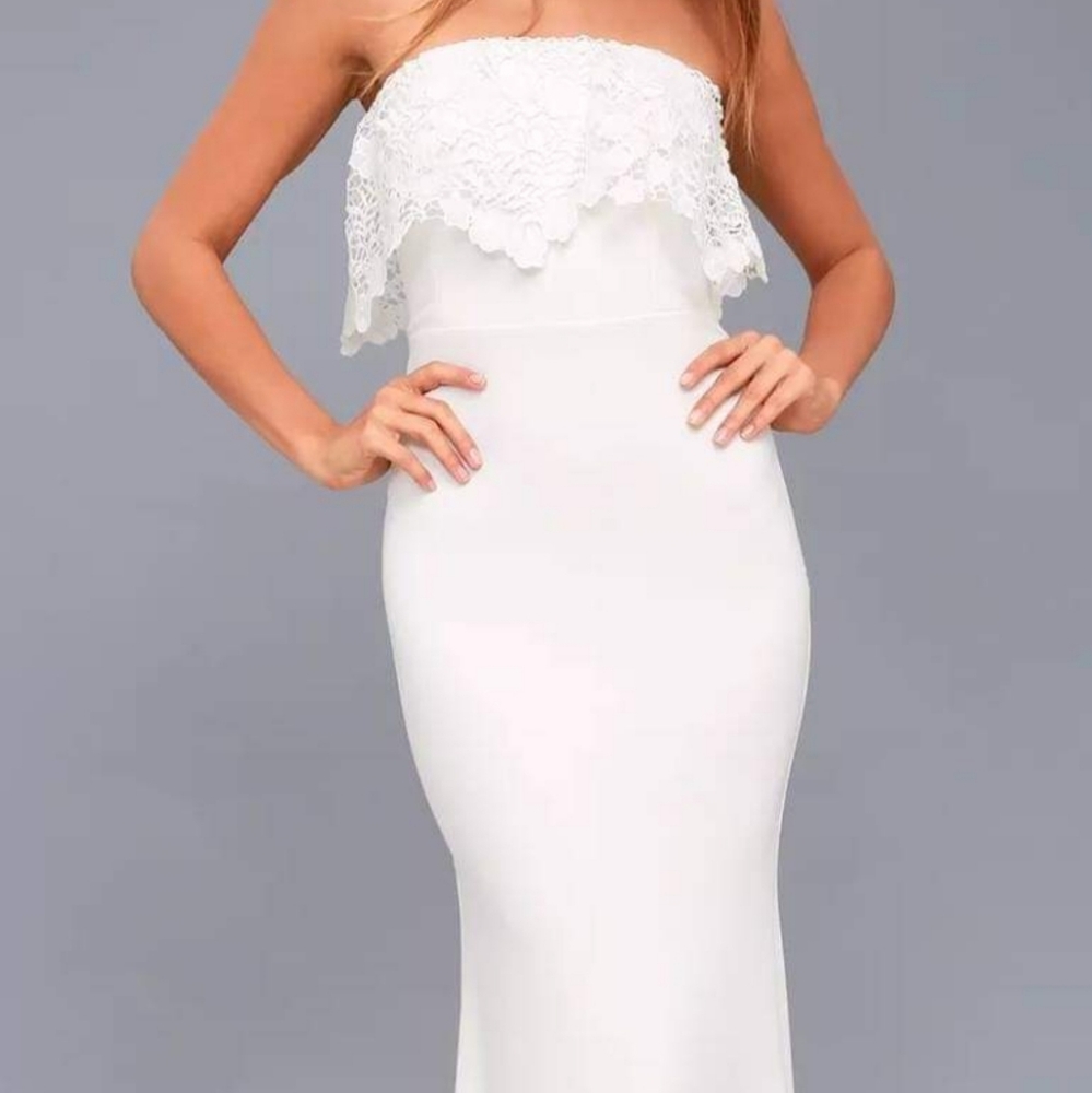 REDUCED! Lulu's Birdy White Maxi Dress